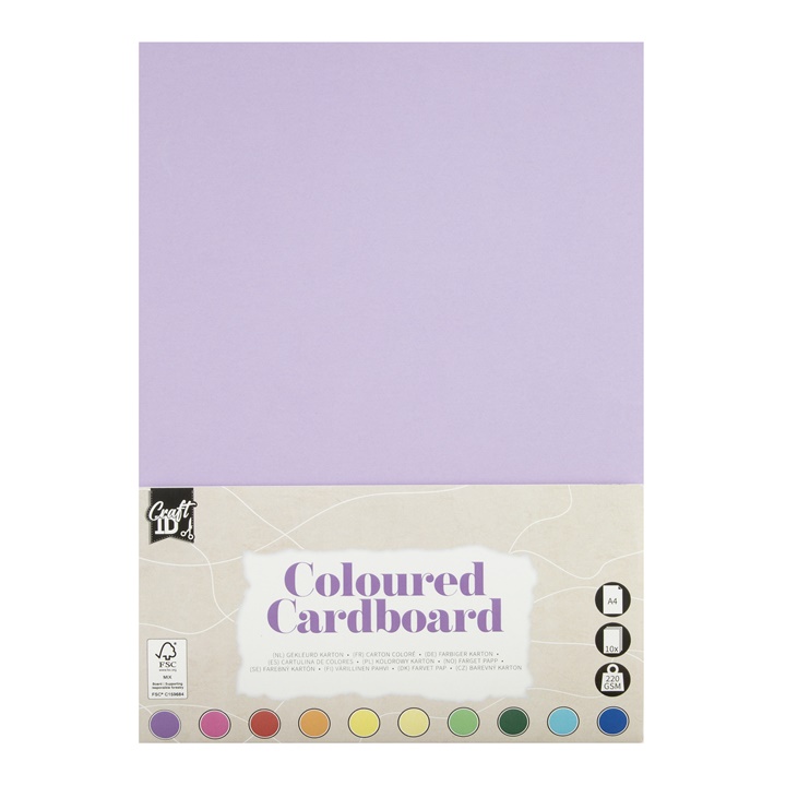 E-shop Blok farebných kartónových papierov A4 10 listov