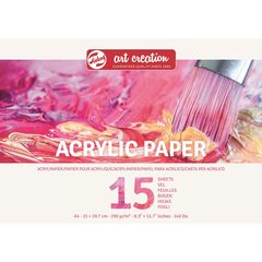 Blok papierov pre akrylové farby 15 listov | A4