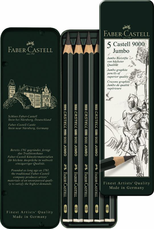 Ceruzky CASTELL 9000 Jumbo/5 - plech