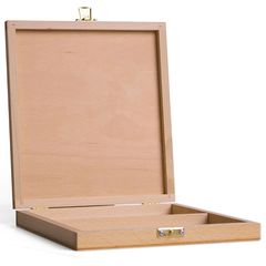 Drevená krabička UMTON na umelecké potreby 20.5x22.5x3 cm