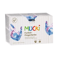 Lesklé detské prstové farby MUCKI | sada 6 x 500 ml