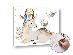 Maľovanie podľa čísel SRNČEK BAMBI | nízka náročnosť