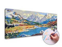 Maľovanie podľa čísel V HORÁCH | nízka náročnosť