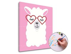 Maľovanie podľa čísel ZAMILOVANÁ LAMA | nízka náročnosť