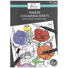 Omaľovánky Kvety pre kreslenie fixkami Nassau 25x35cm | 16 listov