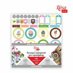 Papier na scrapbooking ROSA TALENT Cake delicious 30.48х30.48 cm + 4 dekorácie