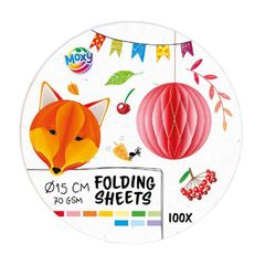 Papier na skladanie okrúhly 15 cm mix 10 farieb | 100 listov