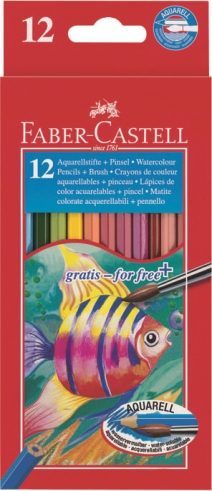 Pastelky akvarelové set 12 farebné v pap.krab. (FABER CASTEL - PASTELKY AKVARELOVé)