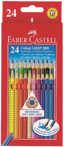 Pastelky Grip 2001 set 24 farebné (FABER CASTEL - AKVARELOVé PASTELKY)