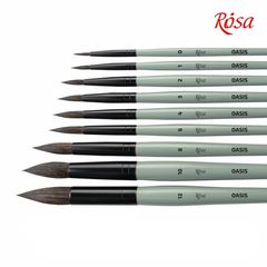 Prírodný okrúhly štetec ROSA OASIS 188 | rôzne veľkosti