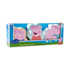 Sada drevených puzzle pre deti PEPPA PIG 3 ks