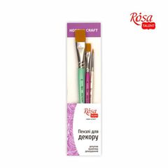 Sada štetcov Hobby & Craft ROSA TALENT ploché a okrúhle 3 ks