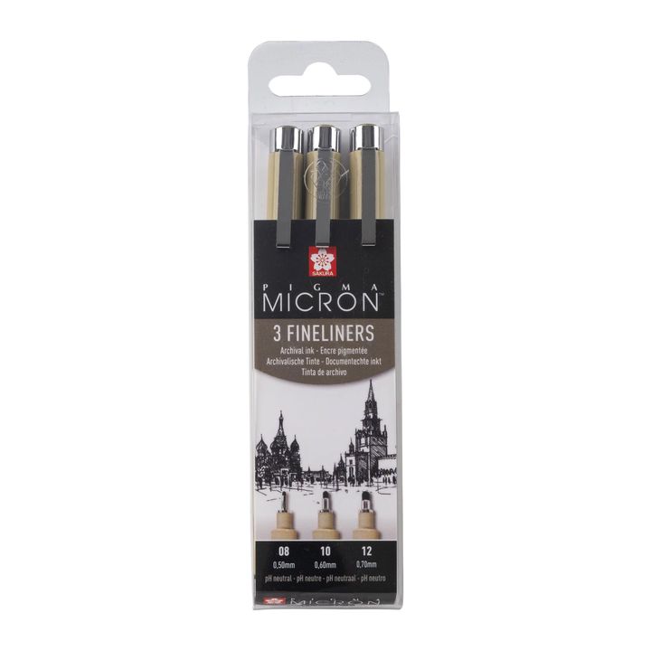 Sada technických pier SAKURA Pigma Micron set Broad 3 ks