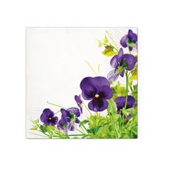 Servítky na DEKUPÁŽ - Pansies Frame  - 1ks