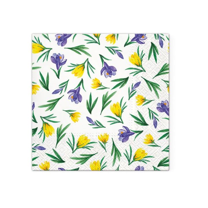 Servítky na DEKUPÁŽ - Spring Crocuses - 1ks