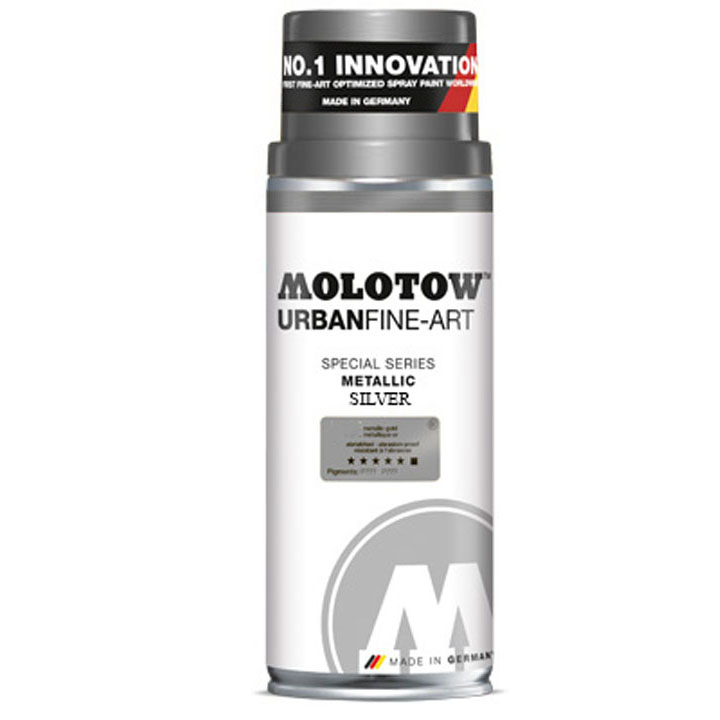 Sprej MOLOTOW™ UFA metalická 400 ml - strieborná
