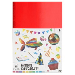 Zrkadlový kartón A4 250 GSM - 10 listov, 10 farieb